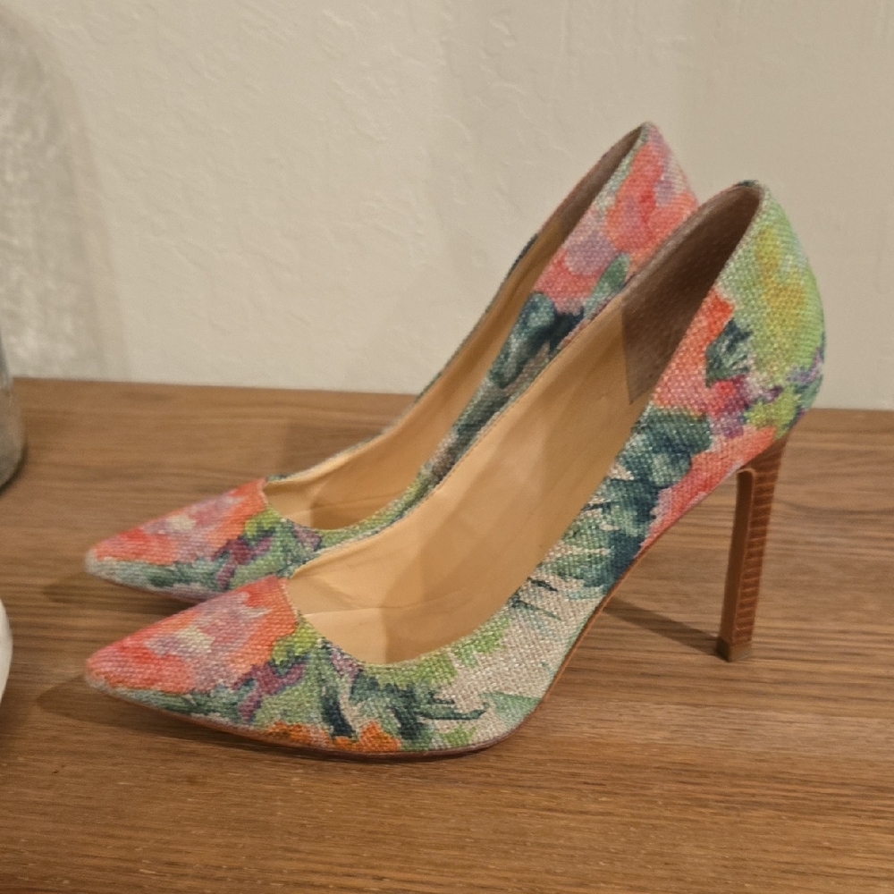 Ivanka Trump Vibrant Floral Heels